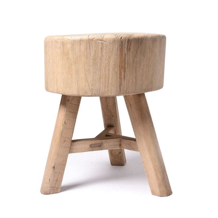 Farmers Chopping Block Stool - Willow - Ca 1920 | Indigo Antiques