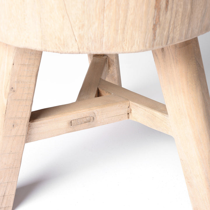 Detail From Farmers Chopping Block Stool - Willow - Ca 1920 | Indigo Antiques