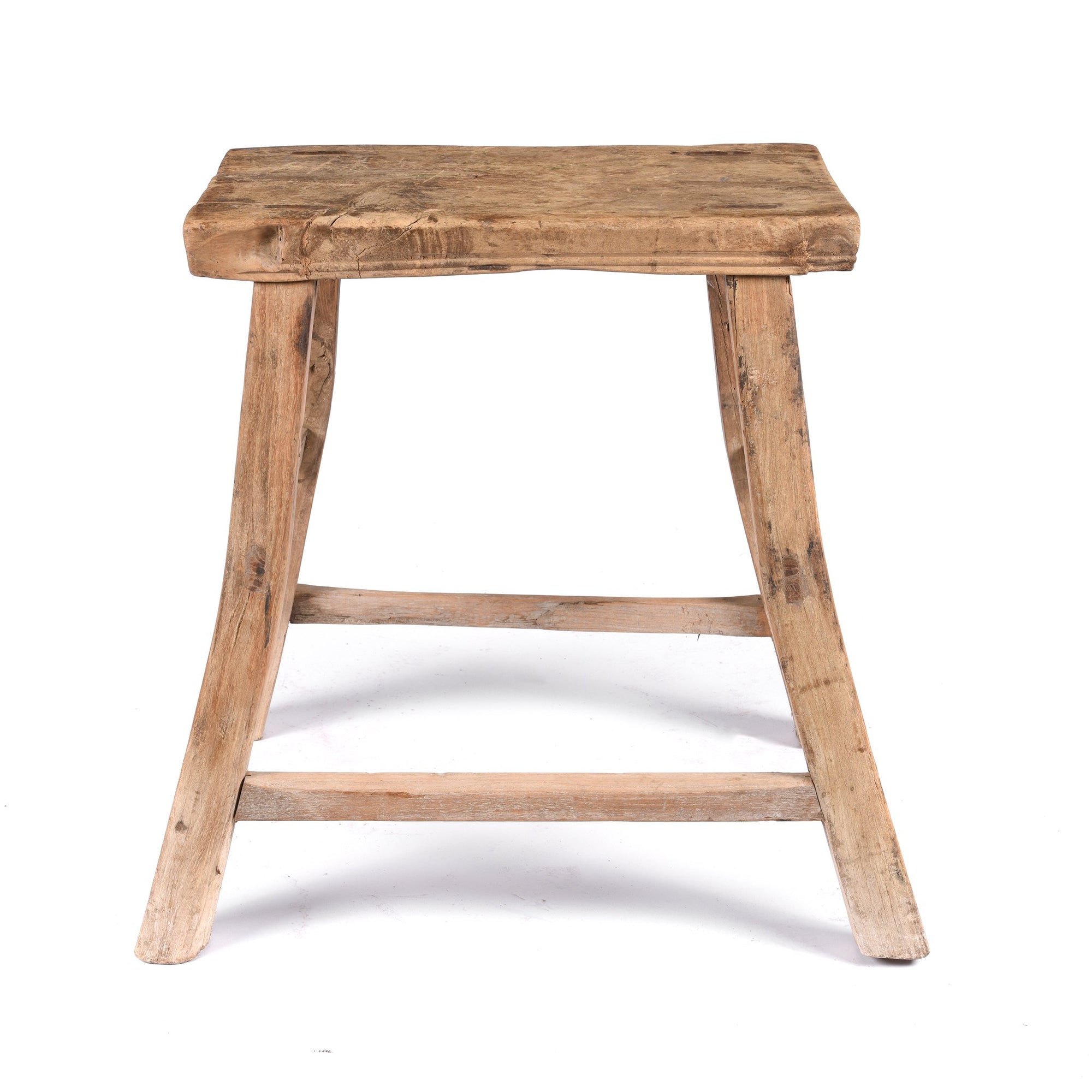Rustic Elm Saddle Stool | Indigo Antiques