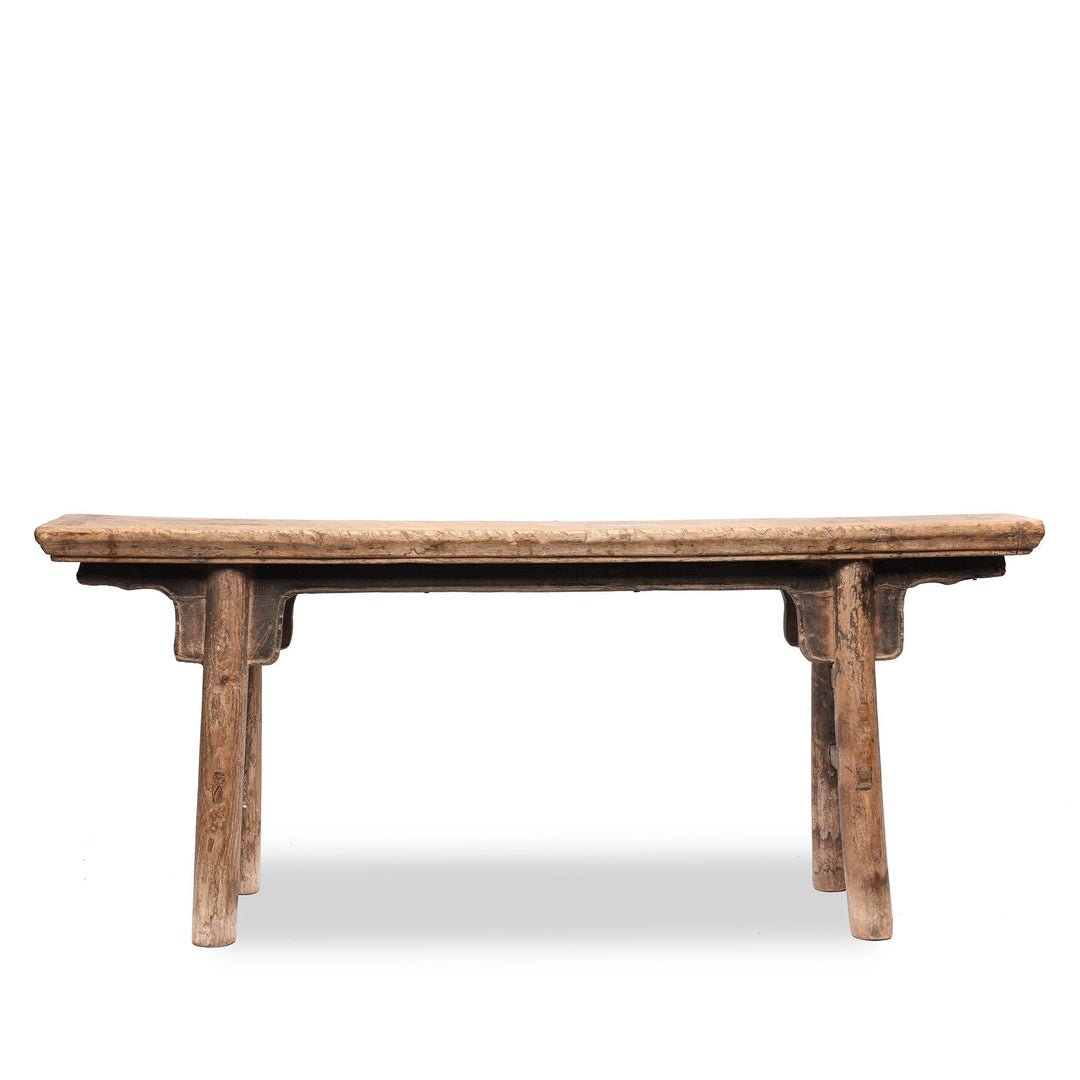 Reverse Of Old Chinese Elm Bench | Indigo Antiques