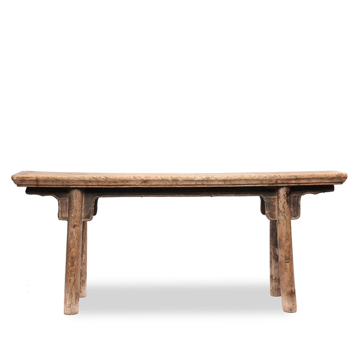 Reverse Of Old Chinese Elm Bench | Indigo Antiques