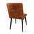 Retro Dining Chair With Tan Leather Seat | Indigo Oriental Antiques