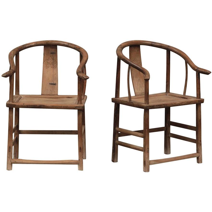 Rustic Horseshoe Armchair - Willow And Elm - 19thC | Indigo Oriental Antiques