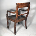 Teak Wood Bone Inlay Chair - 19thC