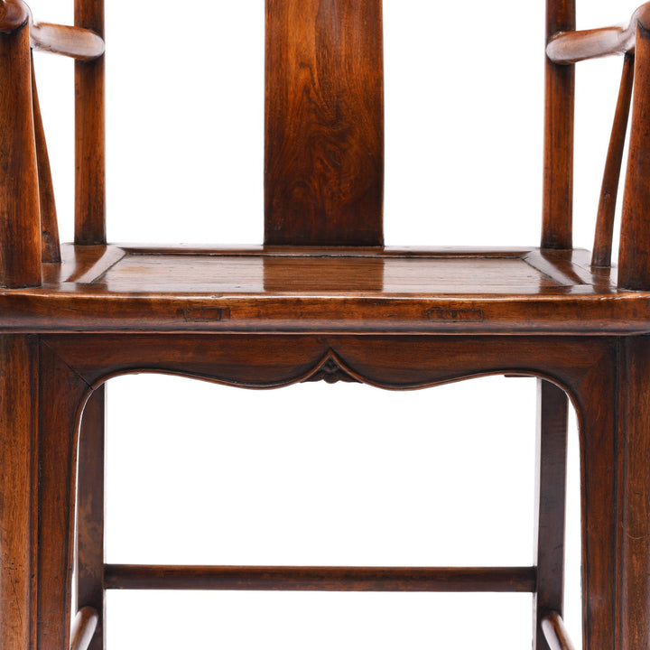Carving detail from an Antique Elm Chinese Officials Hat Chair From Shanxi - 19thC | Indigo Antiques