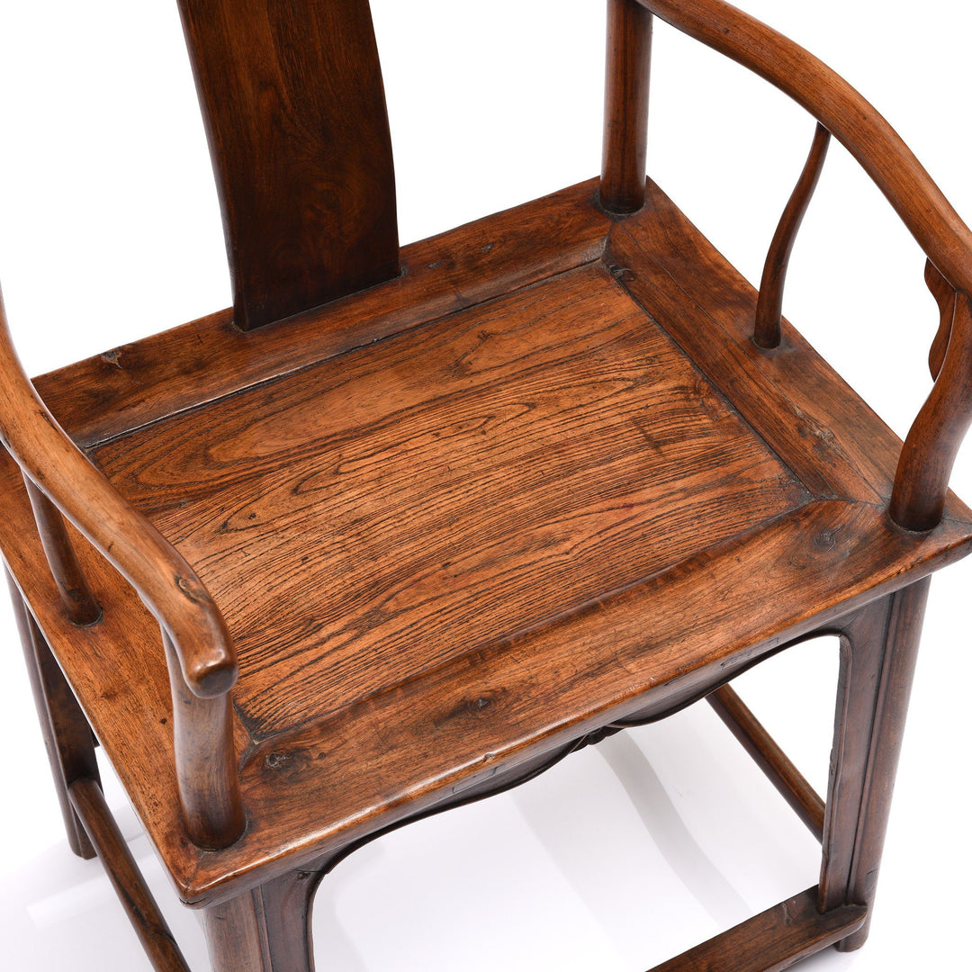 Seat detail from an Antique Elm Chinese Officials Hat Chair From Shanxi - 19thC | Indigo Antiques