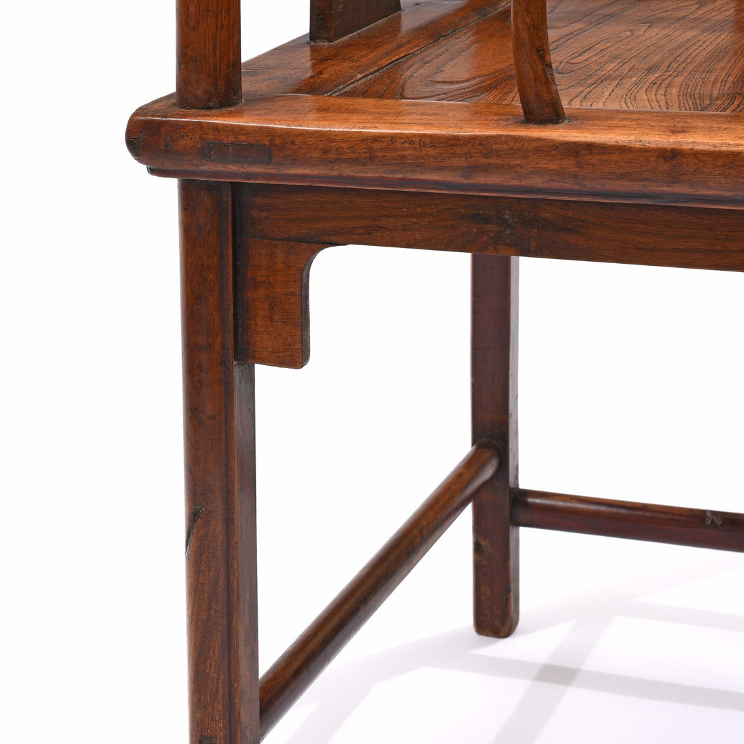Detail from an Antique Elm Chinese Officials Hat Chair From Shanxi - 19thC | Indigo Antiques