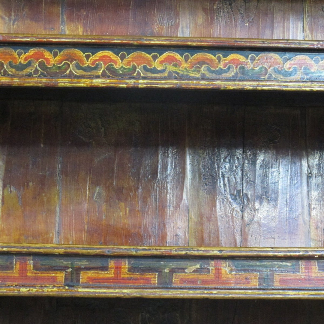 Tibetan Tiger Shelf with Original Paint - 19thC | Indigo Oriental Antiques