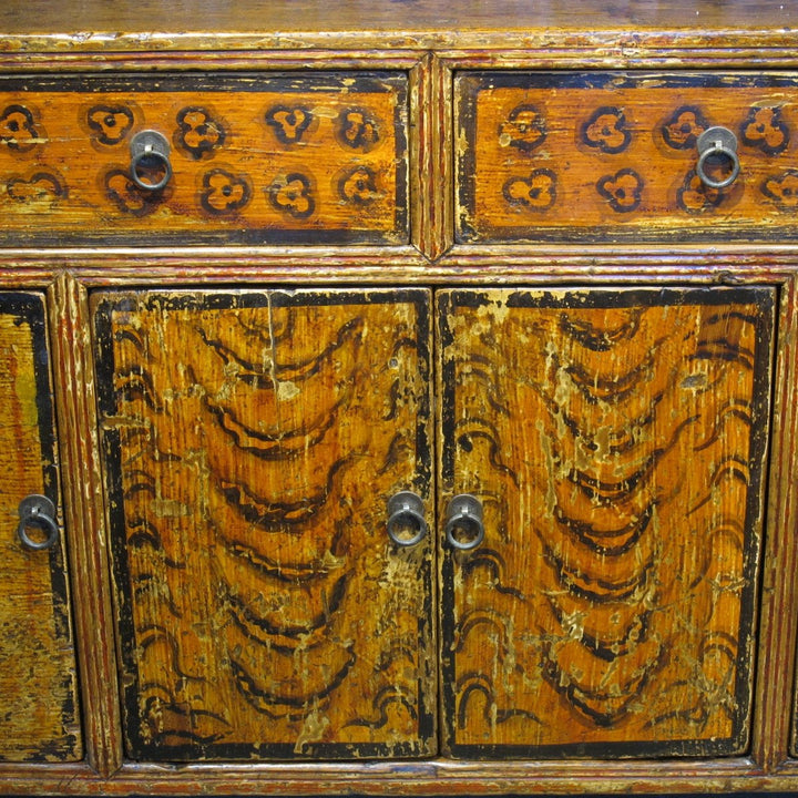 Tibetan Tiger Shelf with Original Paint - 19thC | Indigo Oriental Antiques