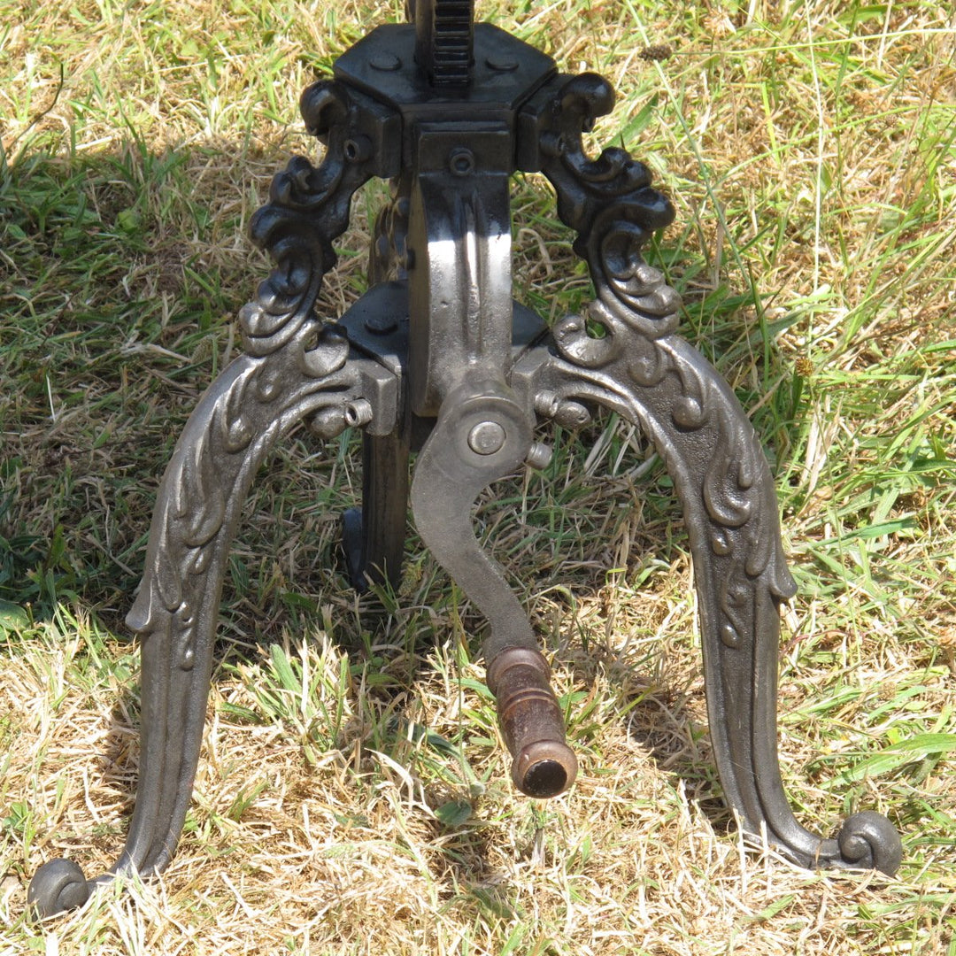 Adjustable Height Round Table - Industrial Style | Indigo Oriental Antiques