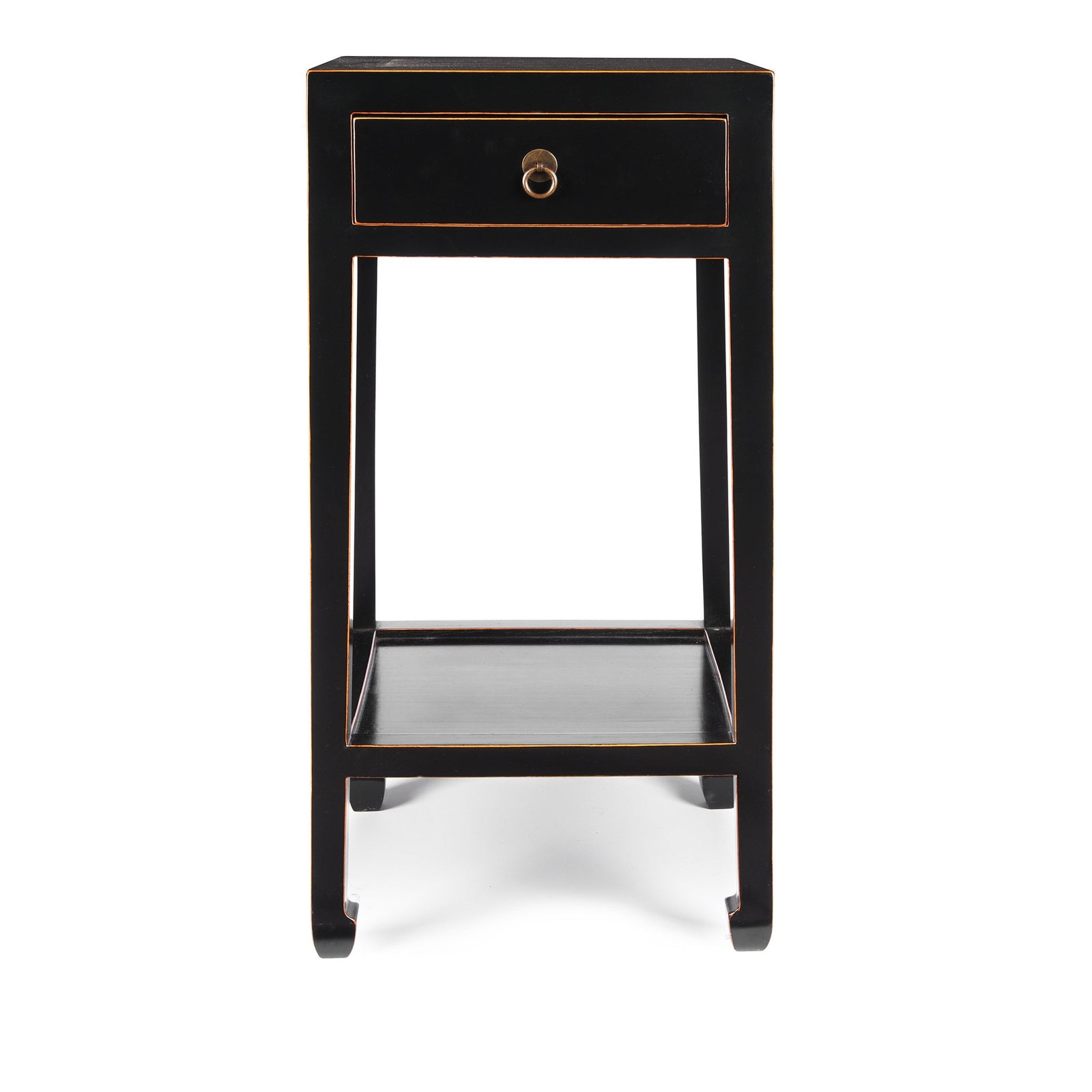 Black Lacquer Tea Table - Made From Elm - Contemporary - 40 x 38 x 82 (wxdxh cms) - C1401