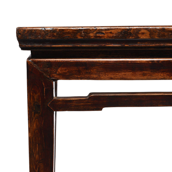 Chinese Elm Square Side Table From Shanxi - 19thC