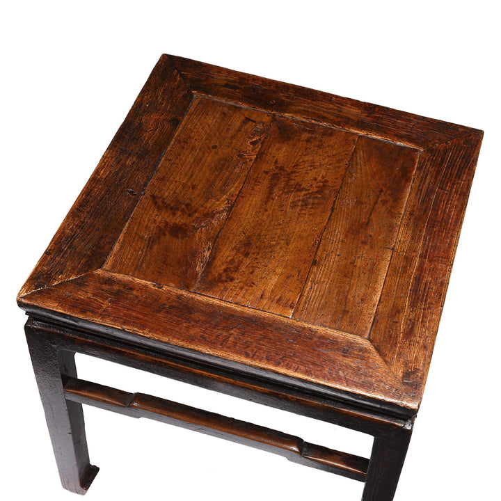 Surface View Chinese Elm Square Side Table Option 2 | Indigo Antiques