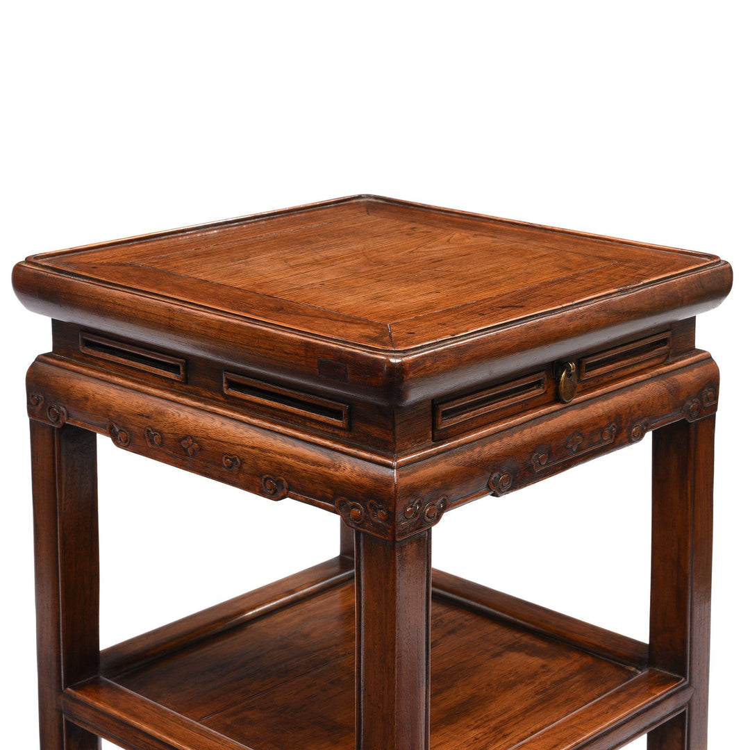 Corner Carving Detail From Chinese Flower Stand - Early 20thC | Indigo Antiques