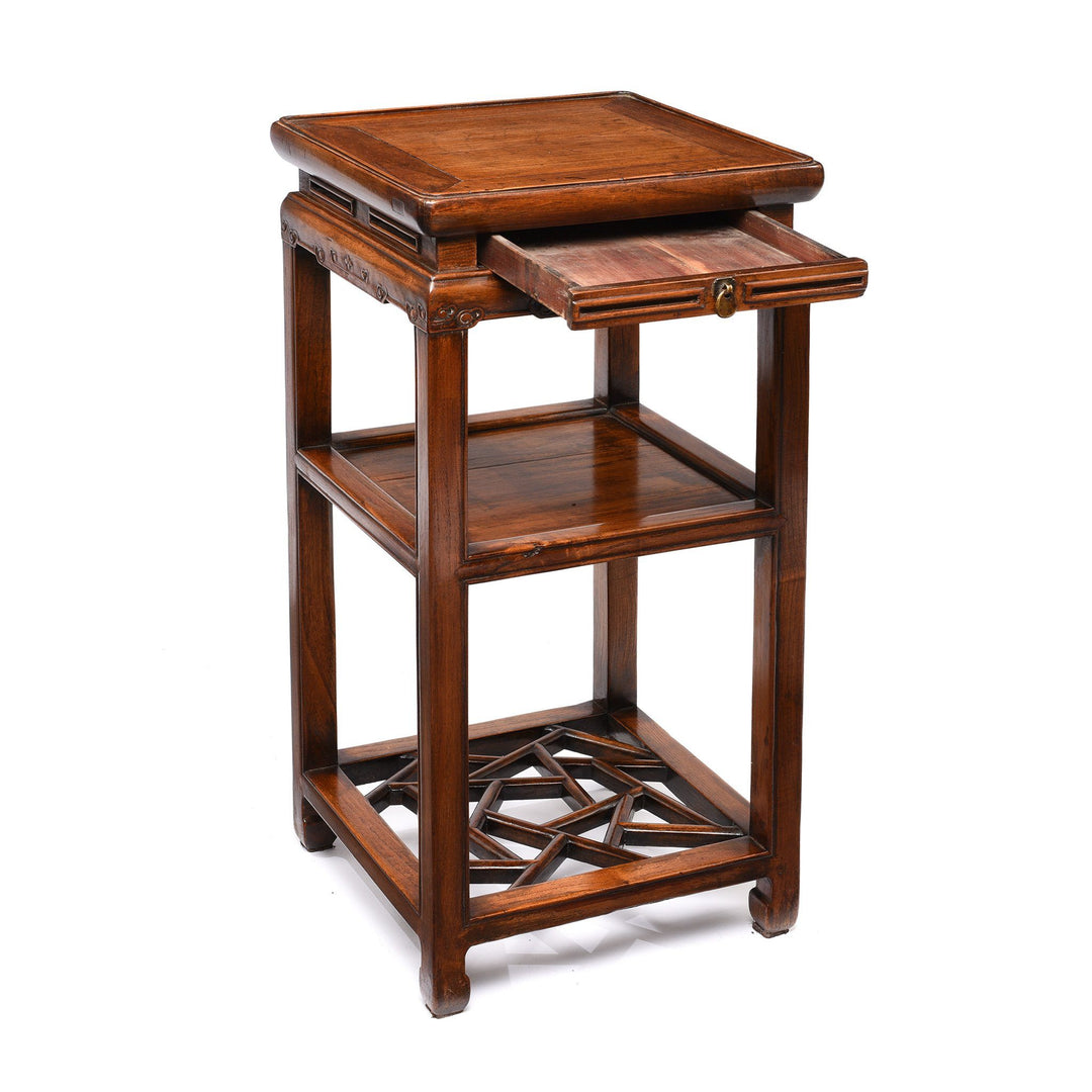 Open Draw View Of Chinese Flower Stand - Early 20thC | Indigo Antiques