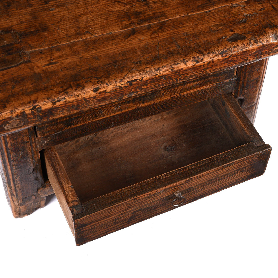 Draw Detail Of Compact Coffee Table From Shanxi - 19thC | Indigo Antiques