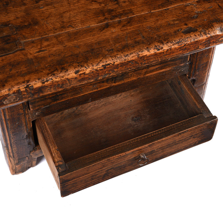 Draw Detail Of Compact Coffee Table From Shanxi - 19thC | Indigo Antiques
