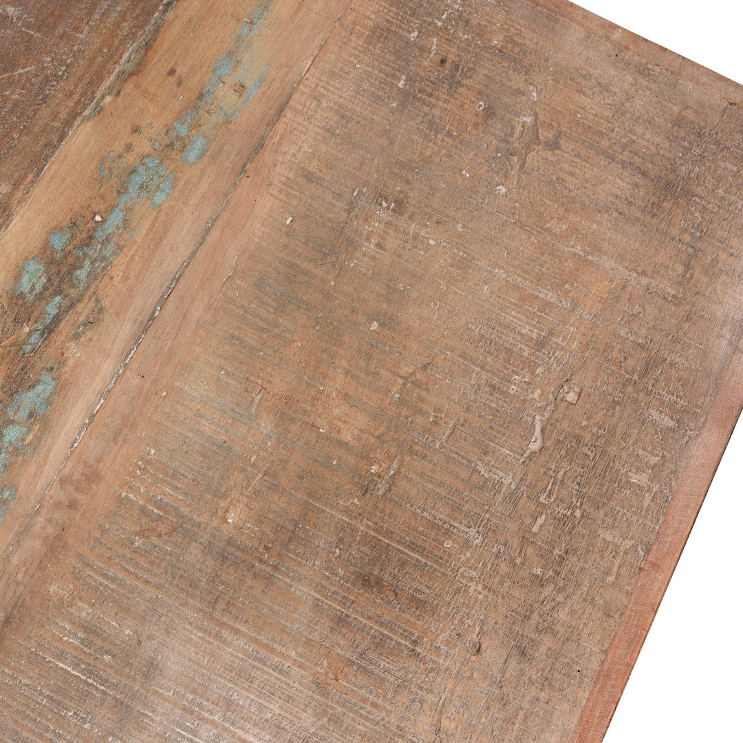 Surface Detail From One Drawer Side Table Made From Reclaimed Wood | Indigo Antiques