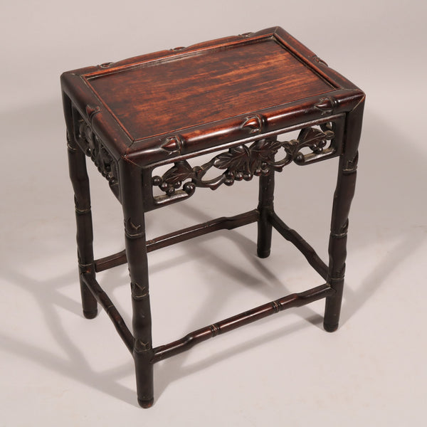Rosewood Side Table - Faux Bamboo - 19thC
