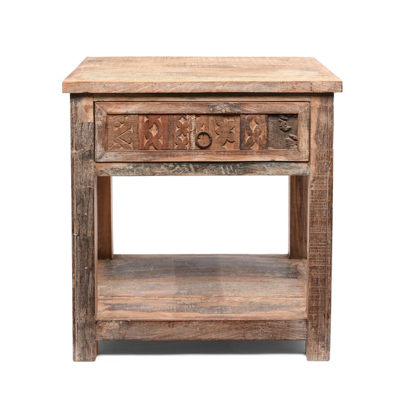 Side Table with Drawer From Reclaimed wood