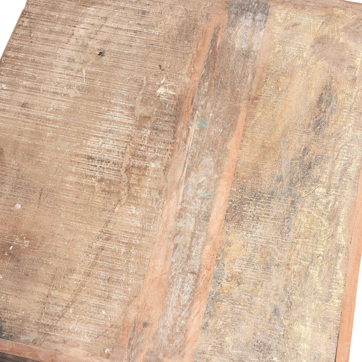Table Top View Of Side Table with Drawer From Reclaimed wood | Indigo Antiques