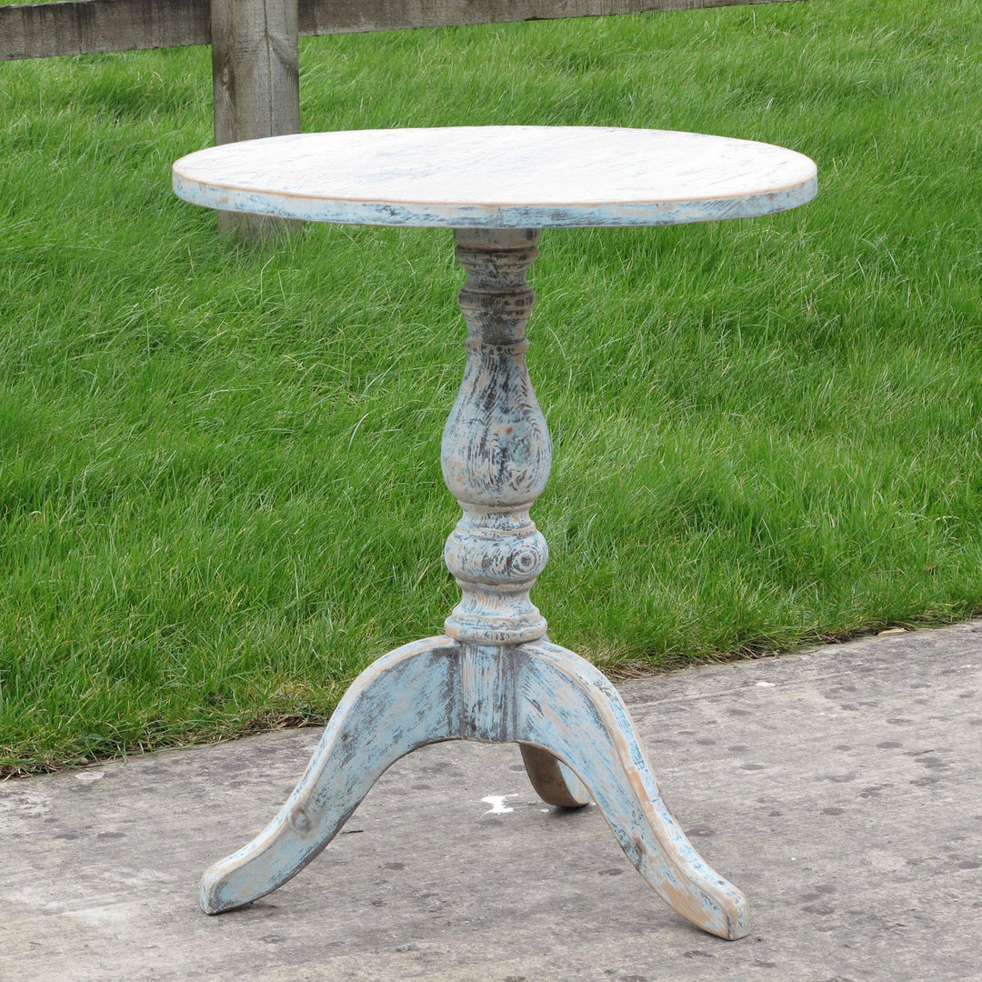 Small Round Table Made From Old Painted Pine | Indigo Oriental Antiques