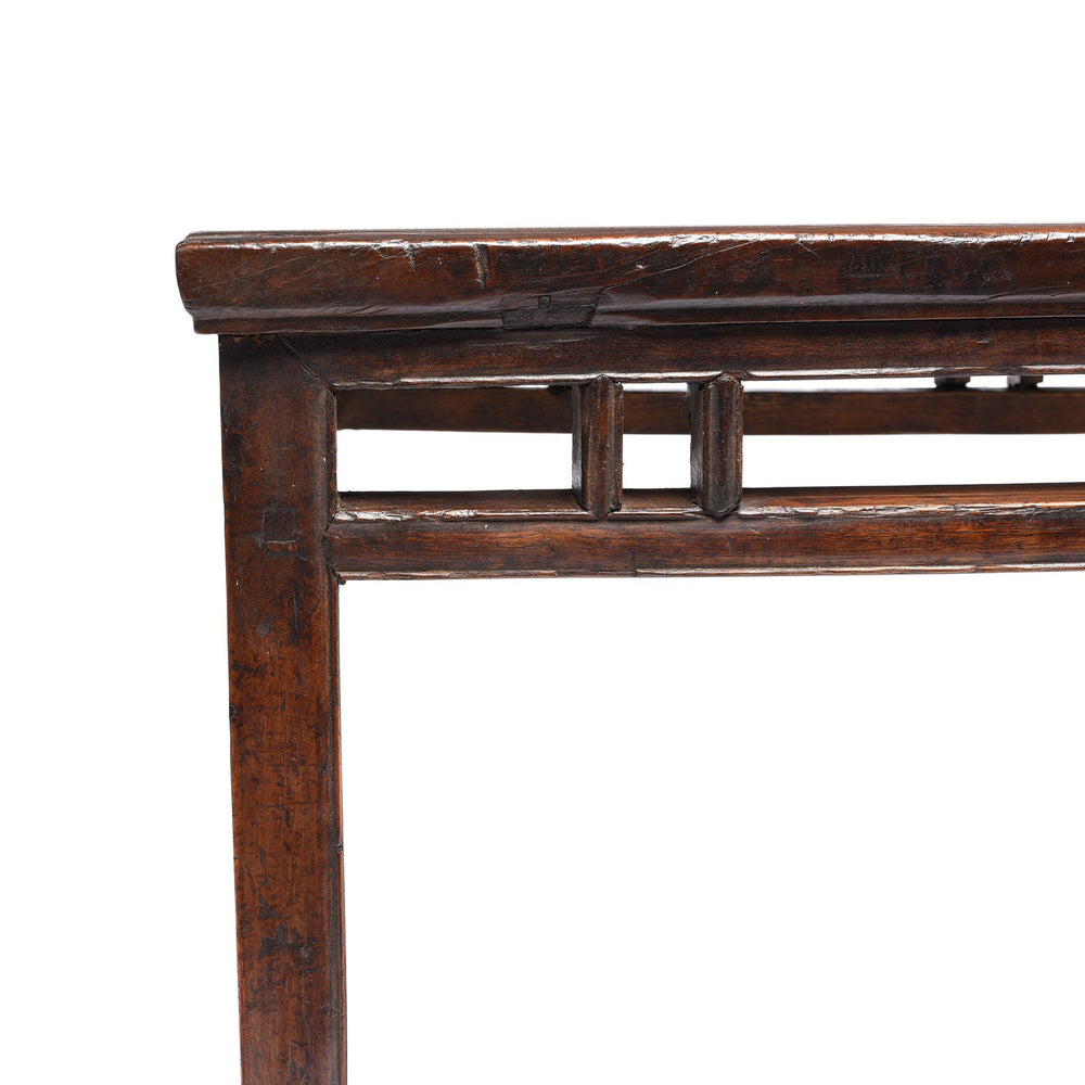 Corner Detail Of Walnut Side Table From Shanxi - Early 20thC | Indigo Antiques