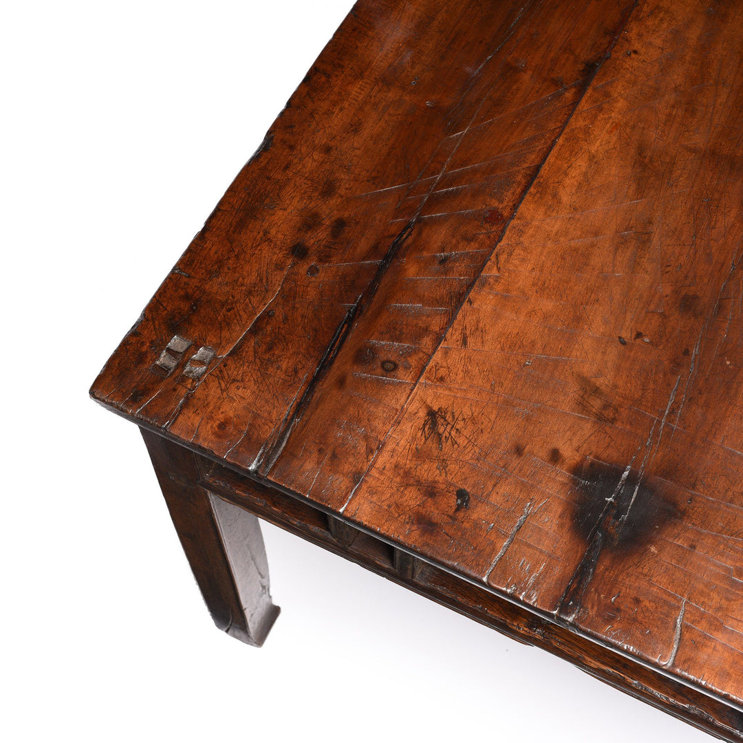 Corner Surface Detail Of Walnut Side Table From Shanxi - Early 20thC | Indigo Antiques