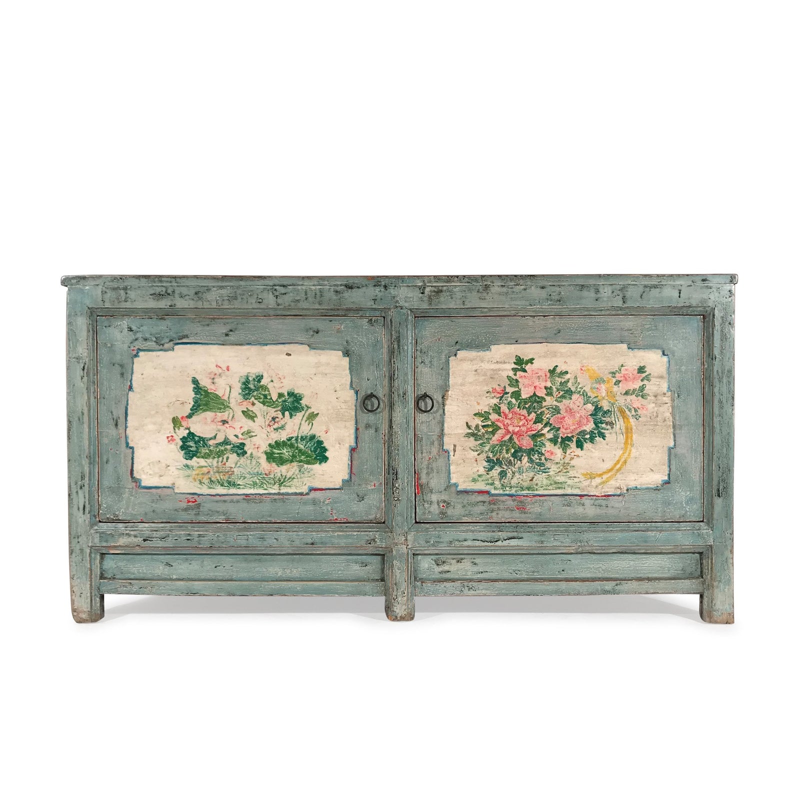 Painted Sideboard From Mongolia - Ca 1920 - 163 x 45 x 85 (wxdxh cms) - C1544
