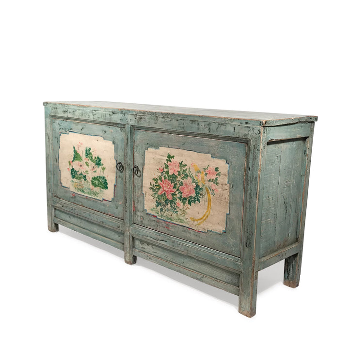 Painted Sideboard From Mongolia - Ca 1920 - 163 x 45 x 85 (wxdxh cms) - C1544