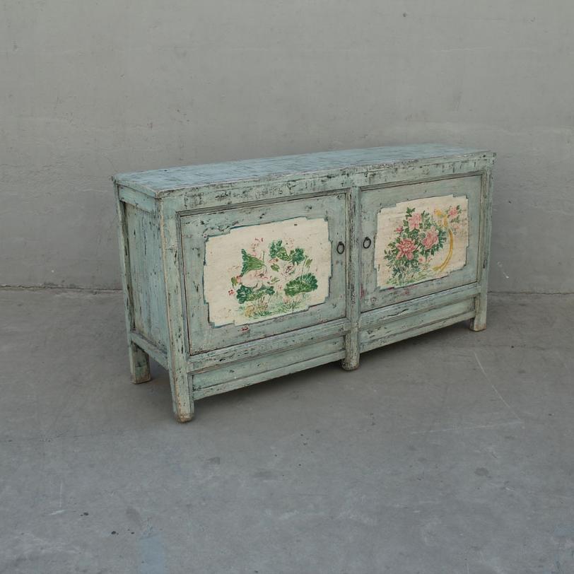 Painted Sideboard From Mongolia - Ca 1920 - 163 x 45 x 85 (wxdxh cms) - C1544