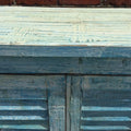 4 Door Louvre Sideboard - Blue Painted Reclaimed Teak