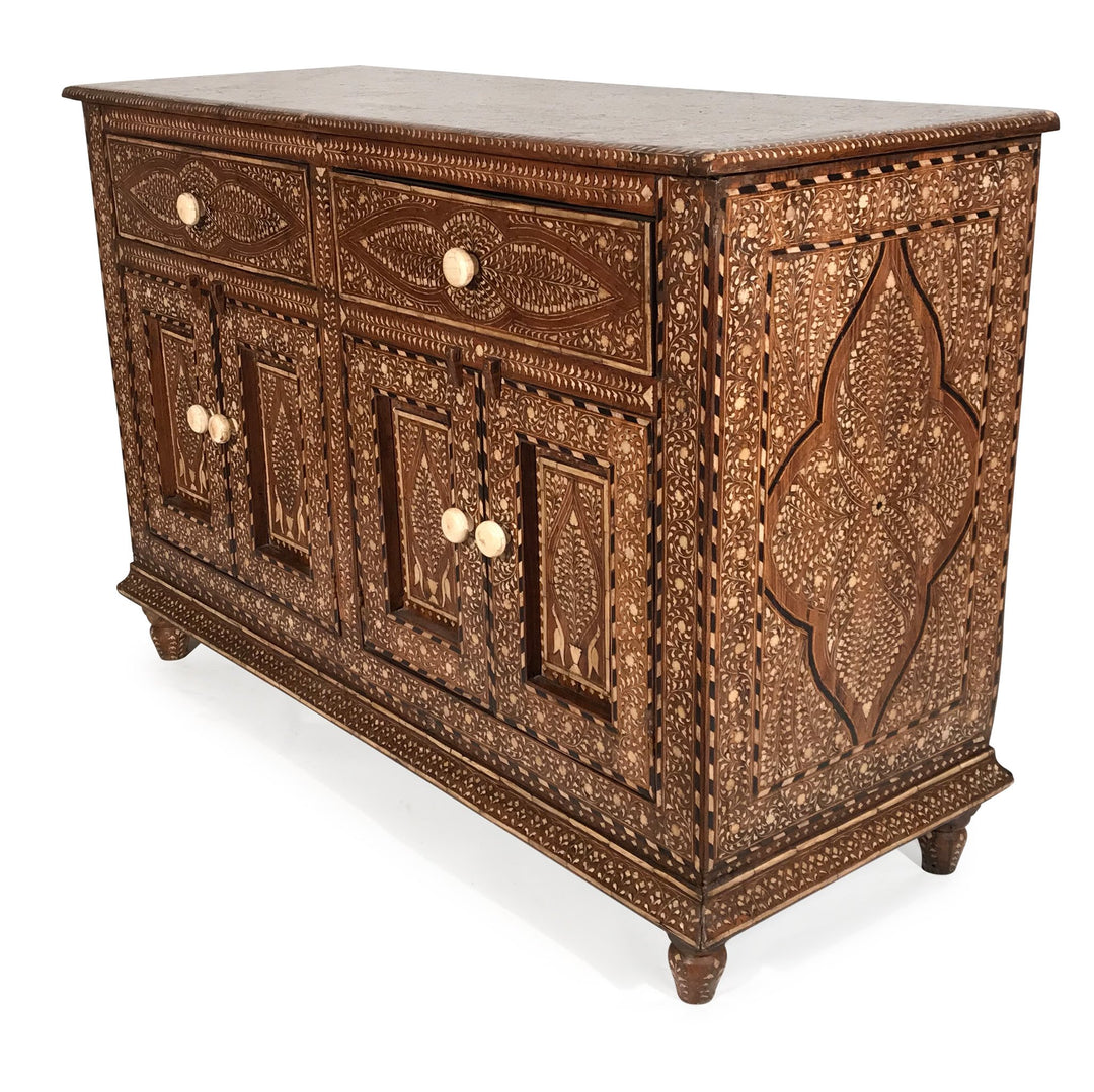 Antique Bone Inlay Sideboard - Ca 1920 | Indigo Oriental Antiques