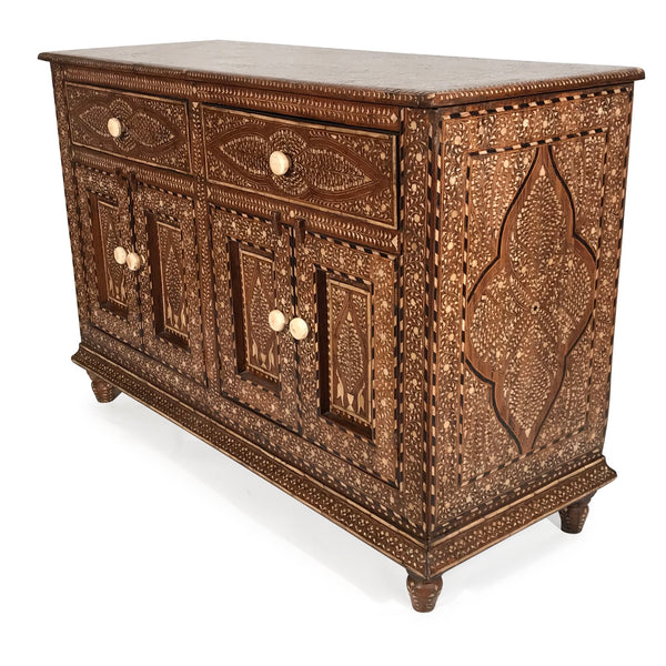 Antique Bone Inlay Sideboard - Ca 1920