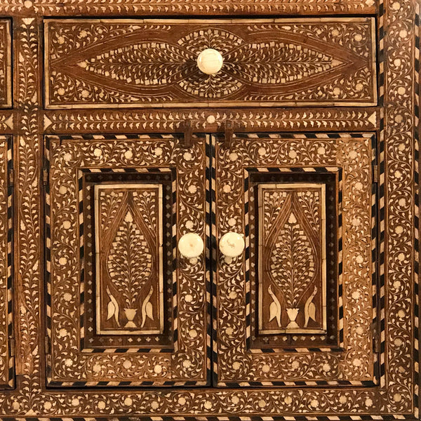 Antique Bone Inlay Sideboard - Ca 1920