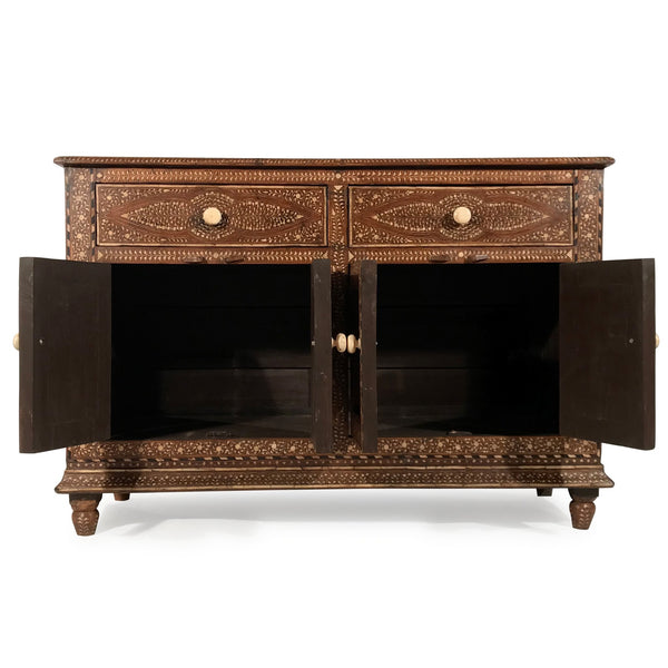 Antique Bone Inlay Sideboard - Ca 1920
