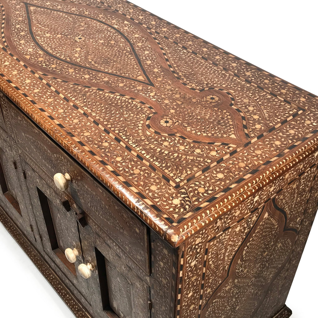 Antique Bone Inlay Sideboard - Ca 1920 | Indigo Oriental Antiques