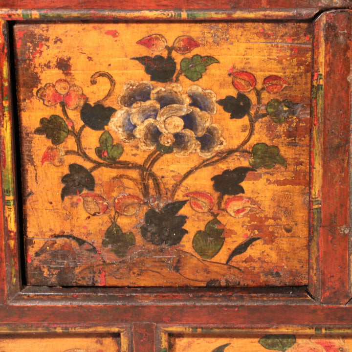 Antique Painted Tibetan Altar Cabinet - 19thC | Indigo Oriental Antiques