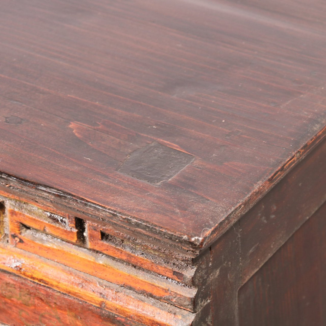 Antique Painted Tibetan Altar Cabinet - 19thC | Indigo Oriental Antiques