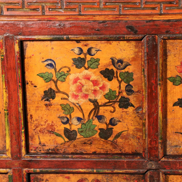 Antique Painted Tibetan Altar Cabinet - 19thC | Indigo Oriental Antiques