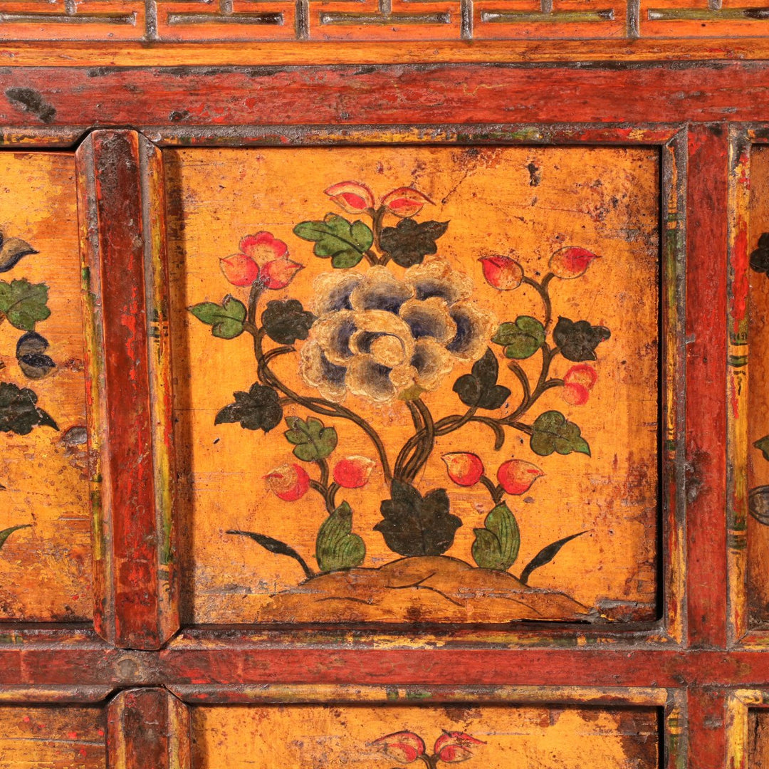 Antique Painted Tibetan Altar Cabinet - 19thC | Indigo Oriental Antiques