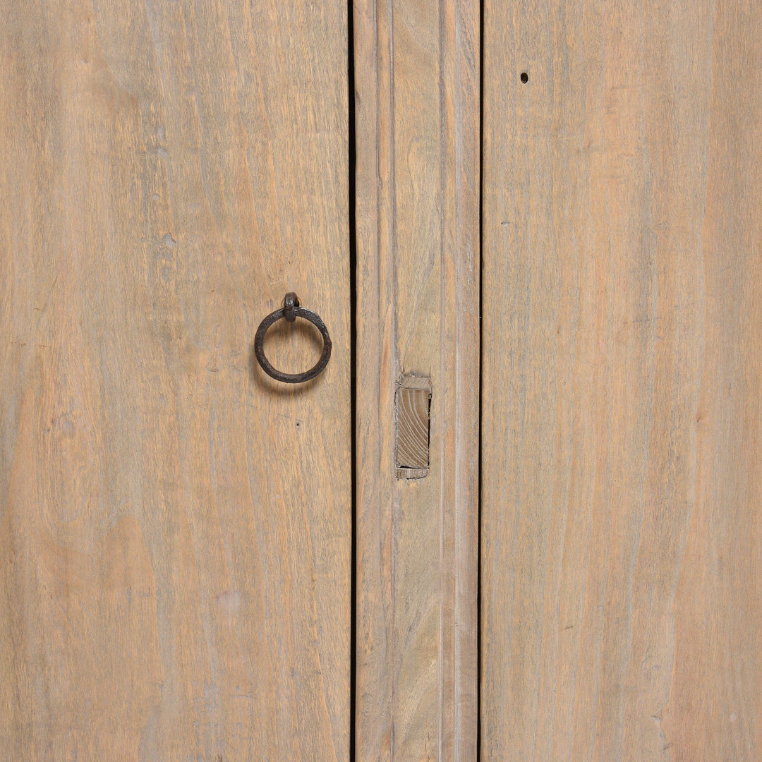 Bleached Lattice Kitchen Cabinet From Tianjin - Late 19thC