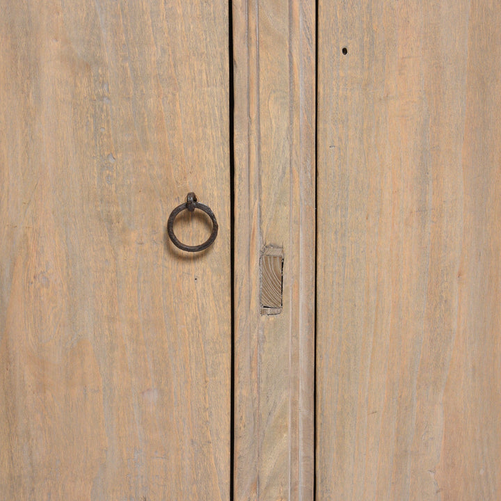 Bleached Lattice Kitchen Cabinet From Tianjin - Late 19thC