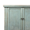 Blue 4 Door Sideboard Made From Reclaimed Pine