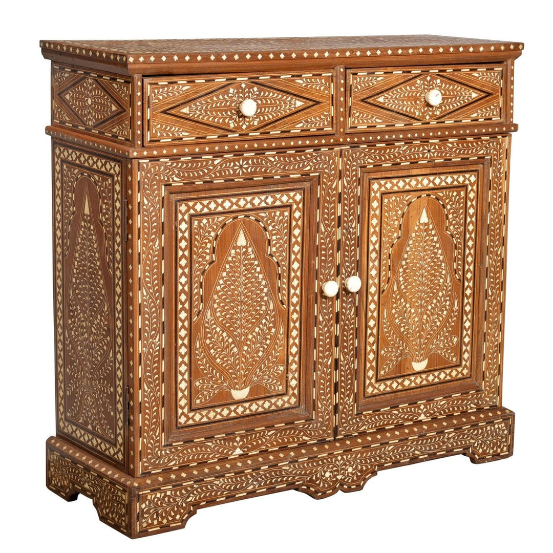 Bone Inlay Sideboard - Teakwood  - 19thC | Indigo Oriental Antiques