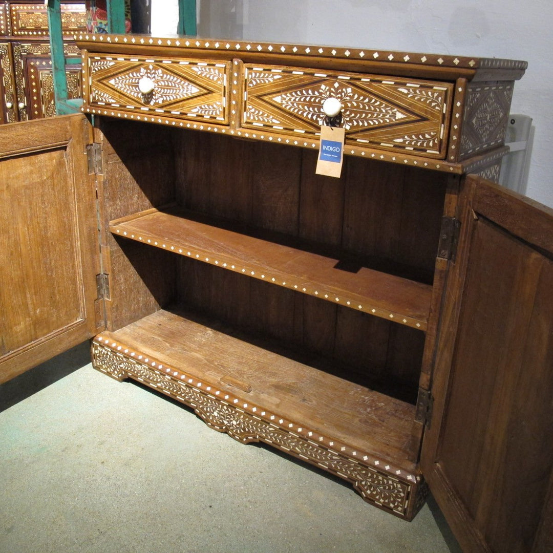 Bone Inlay Sideboard - Teakwood  - 19thC | Indigo Oriental Antiques