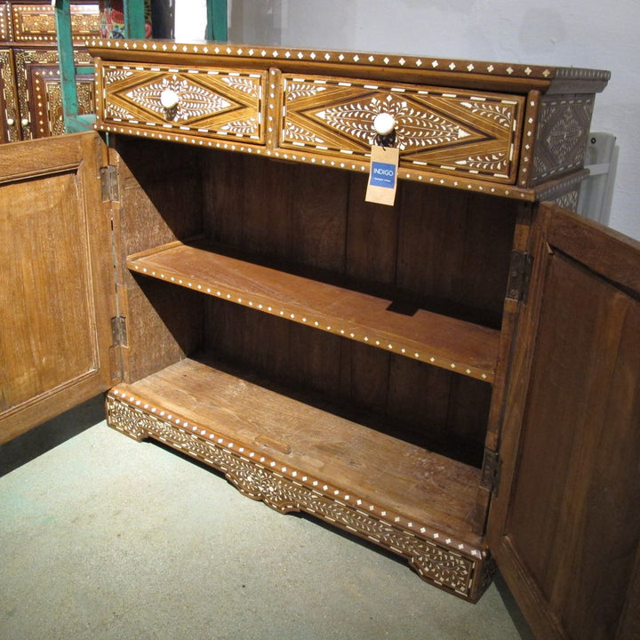 Bone Inlay Sideboard - Teakwood  - 19thC | Indigo Oriental Antiques
