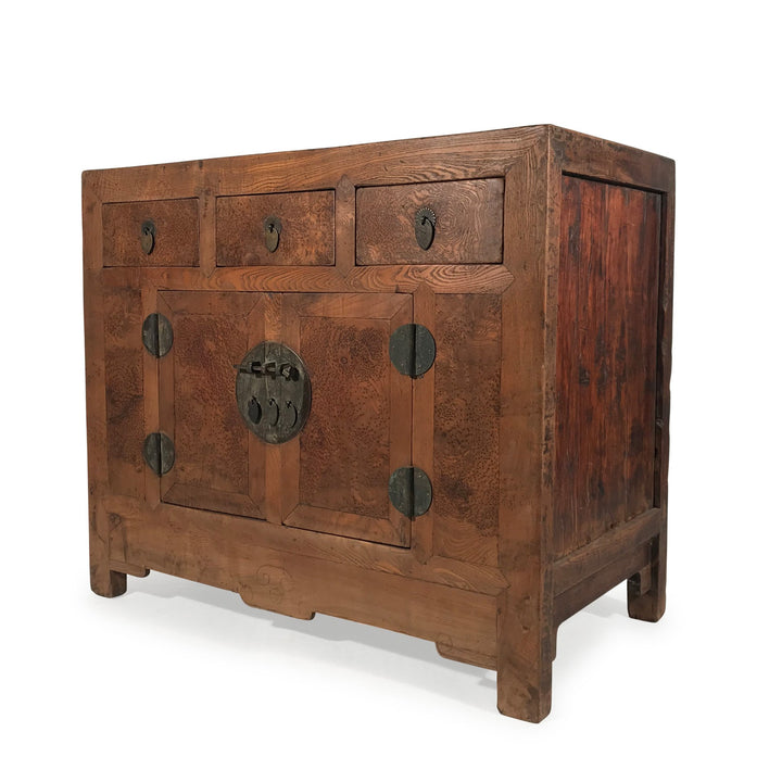 Tianjin Sideboard Made From Burr Elm - 19thC - 99.5 x 52 x 84 (wxdxh cms) - C1421