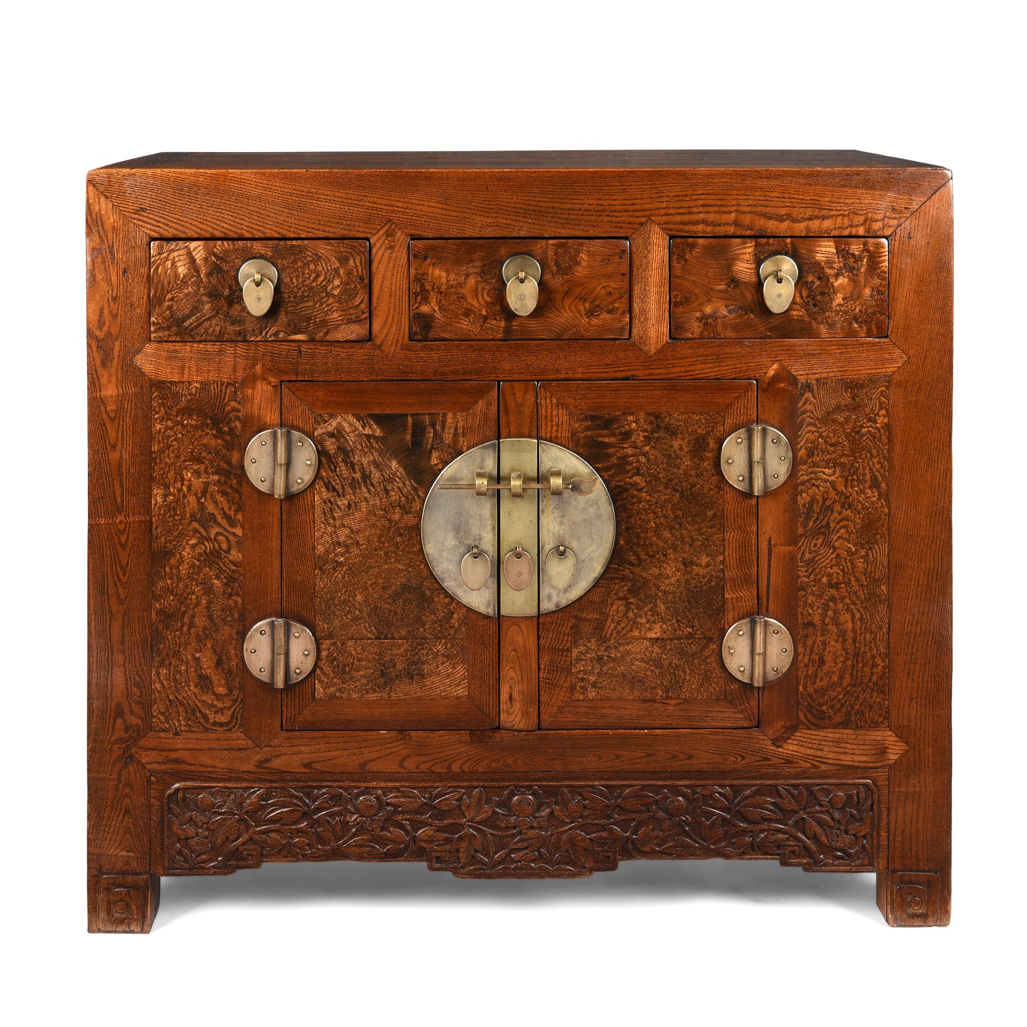 Burr Elm Sideboard From Tianjin - 19thC - 100 x 51 x 93 (WxDxH cms) - M405