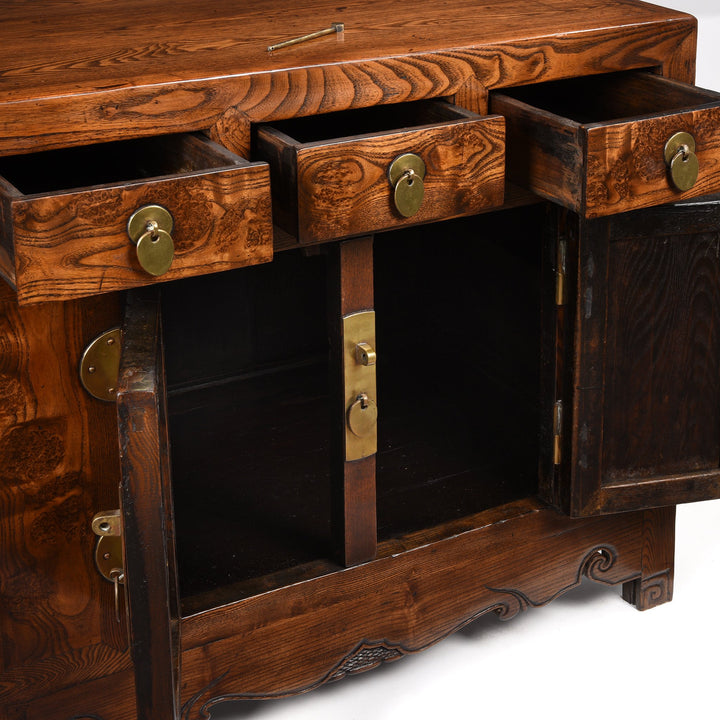 Burr Elm Tianjin Sideboard - 19thC
